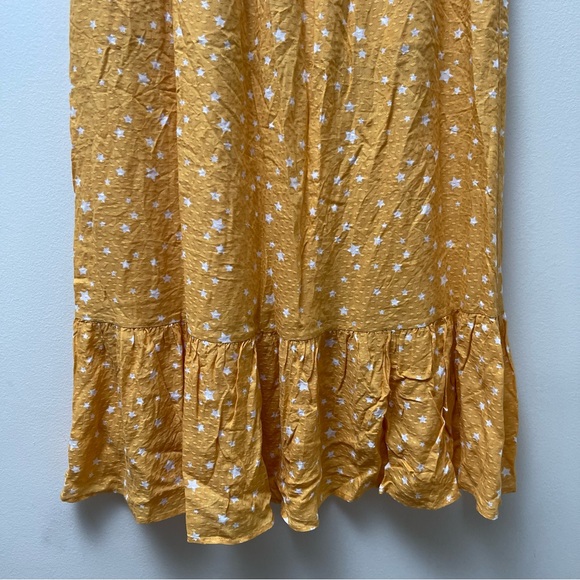 Everly Yellow Star Patterned Maxi Skirt - Picture 3 of 11